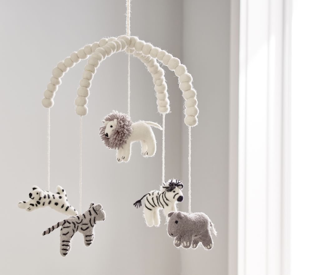 Safari Animals Felted Ceiling Mobile